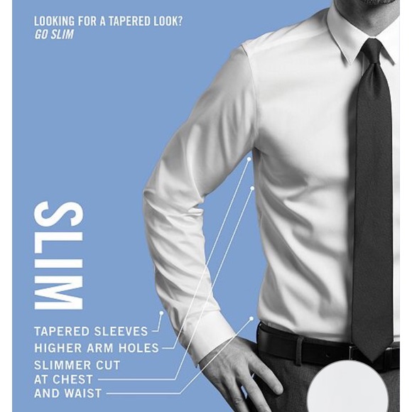 Slim Fit White Dress Shirt - Picture 2 of 3